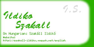 ildiko szakall business card