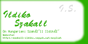 ildiko szakall business card